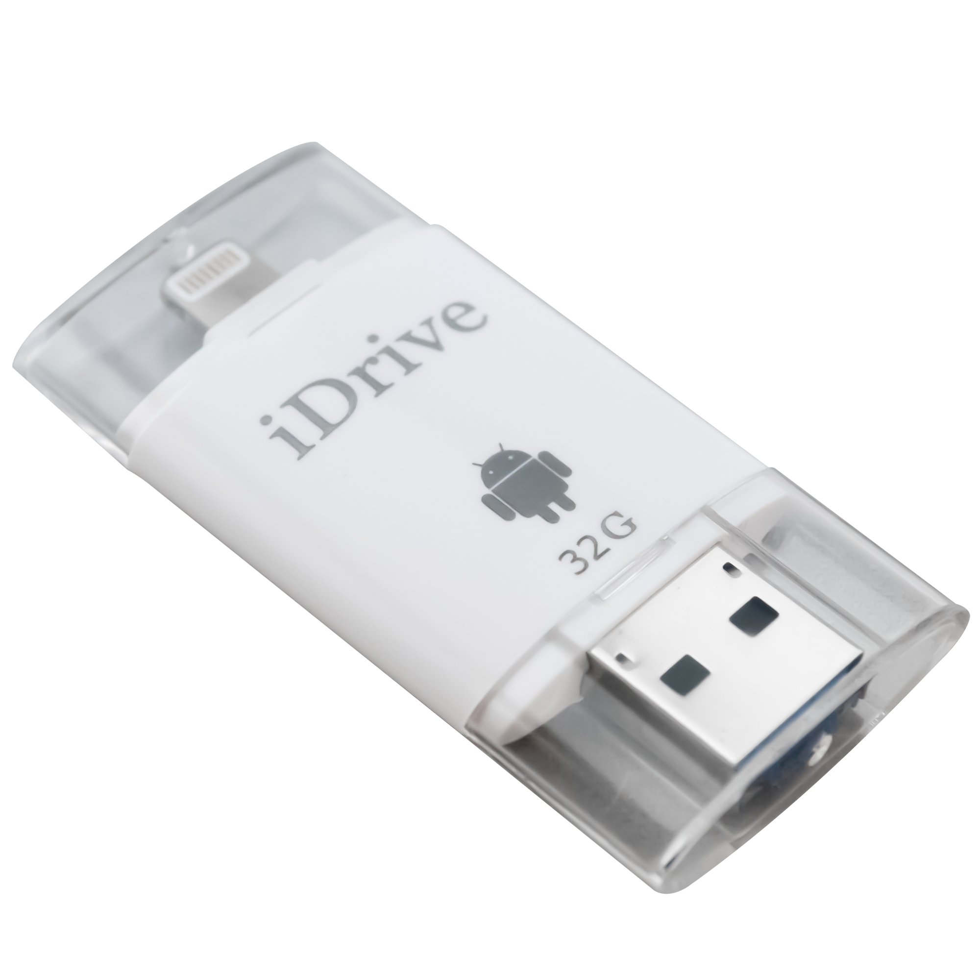 iDrive/iReader แฟลชไดรฟ์ เชื่อมต่อ บันทึกข้อมูล (iPod,iPhone,iPad) 32GB (สีขาว)