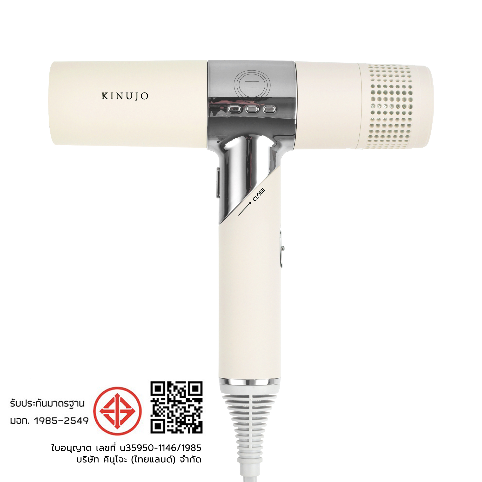 Kinujo Hair Dryer ไดร์เป่าใช้เทคโนโลยีล่าสุด ไดร์เป่าผมแห้งเร็ว คินูโจะ รุ่น KH202 (ประกันศูนย์) ขายอันดับ 1 ของญี่ปุ่น - Image 13