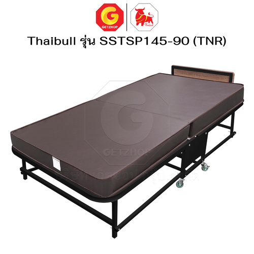 Thaibull เตียงนอนเหล็กพร้อมเบาะ เตียงเสริมโรงแรม ฟองน้ำอัด เฟอร์นิเจอร์ แน่นนุ่ม ขนาด 3 ฟุต รุ่น SSTSP145-90(TNR)หุ้มหนัง - Image 14